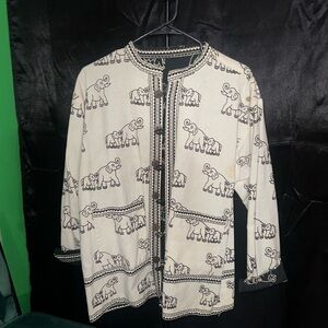 Reversible Elephant Print Boho Jacket – Festival Yoga Hippie Indie